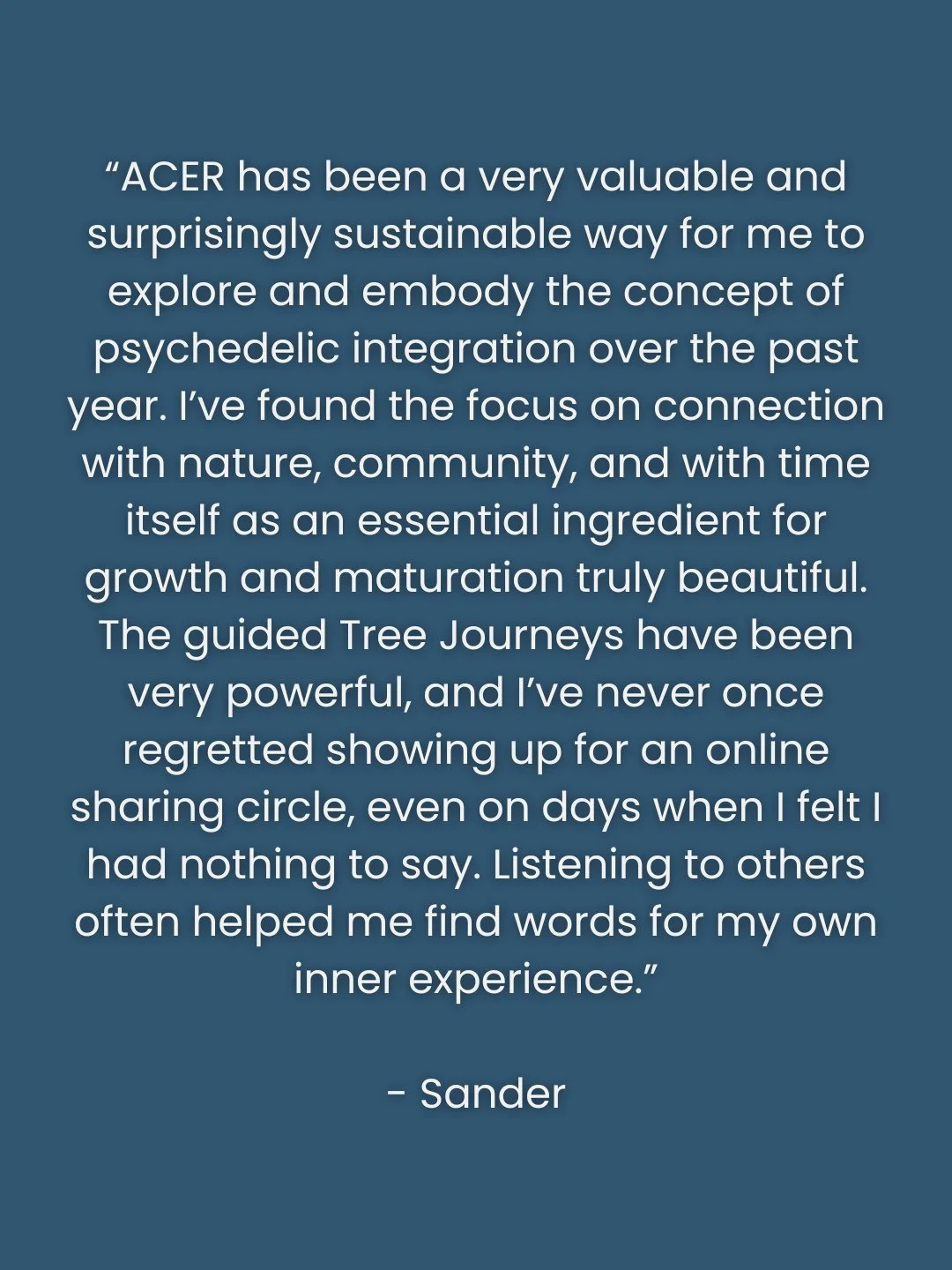 Applications to join the ACER Integration community in October are open. And financially supported places are also available until 1 September.⁠
.⁠
ACER is a thirteen-month journey into deeper connection with yourself, with others and with the living