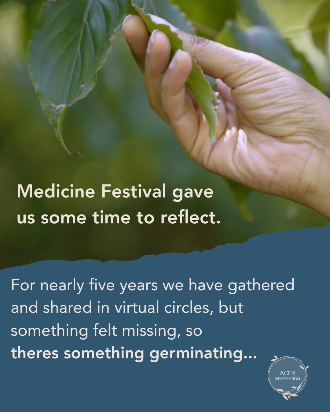 Something is germinating.⁠
.⁠
For nearly five years, ACER Integration has been creating spaces for connection online. Now, we&rsquo;re taking the next step: supporting more people to bring the 12 Trees framework into in-person community spaces.⁠
.⁠
T