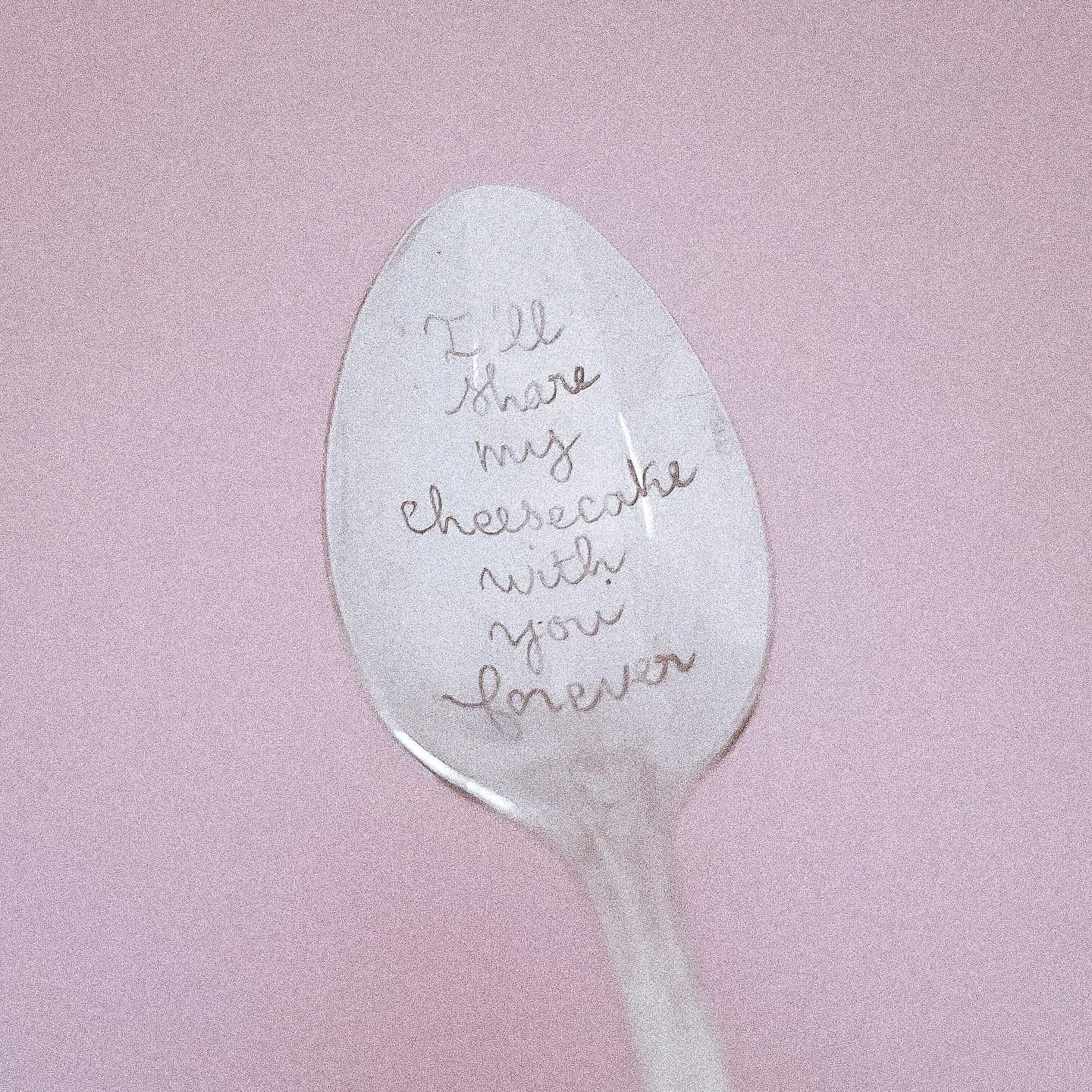 🍰🥄✨🍓 personalise your spoon with the words of your choice ~ the cheesier the better