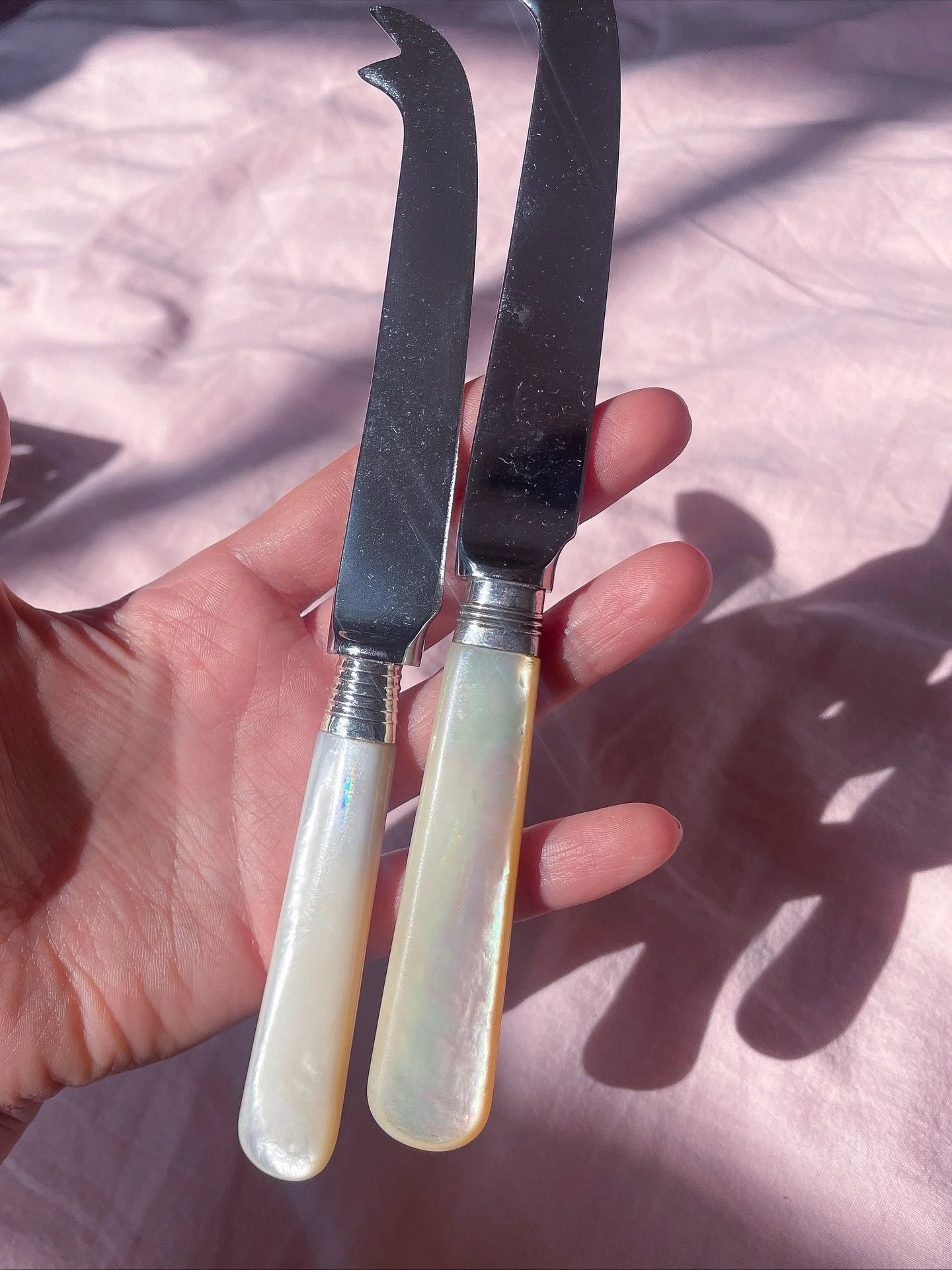 I&rsquo;m managed to get my hands on lots of beautiful mother of pearl cheese knives and I&rsquo;m delighted to be bringing them to @saladdaysmarketlondon at @batterseapwrstn this weekend! They&rsquo;ll all be available to personalise with the words 
