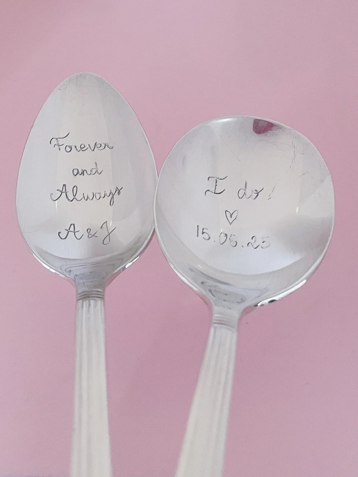 POV : you found something they&rsquo;ll keep forever 💛✨

I was going through my pictures (so many pictures of spoons &amp; bread) and found this beautiful order I engraved last year, doesn&rsquo;t it make the perfect wedding gift??