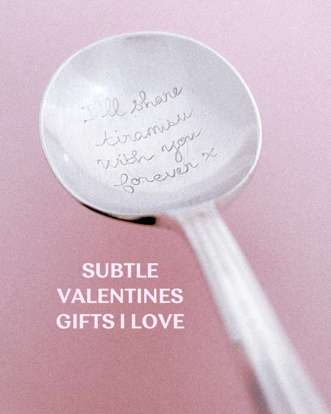 Engraving inspiration for when &ldquo;I love you&rdquo; feels too obvious (or maybe you&rsquo;re not there yet) &amp; also for those who hate valentines but love thoughtful gifts 💝✨