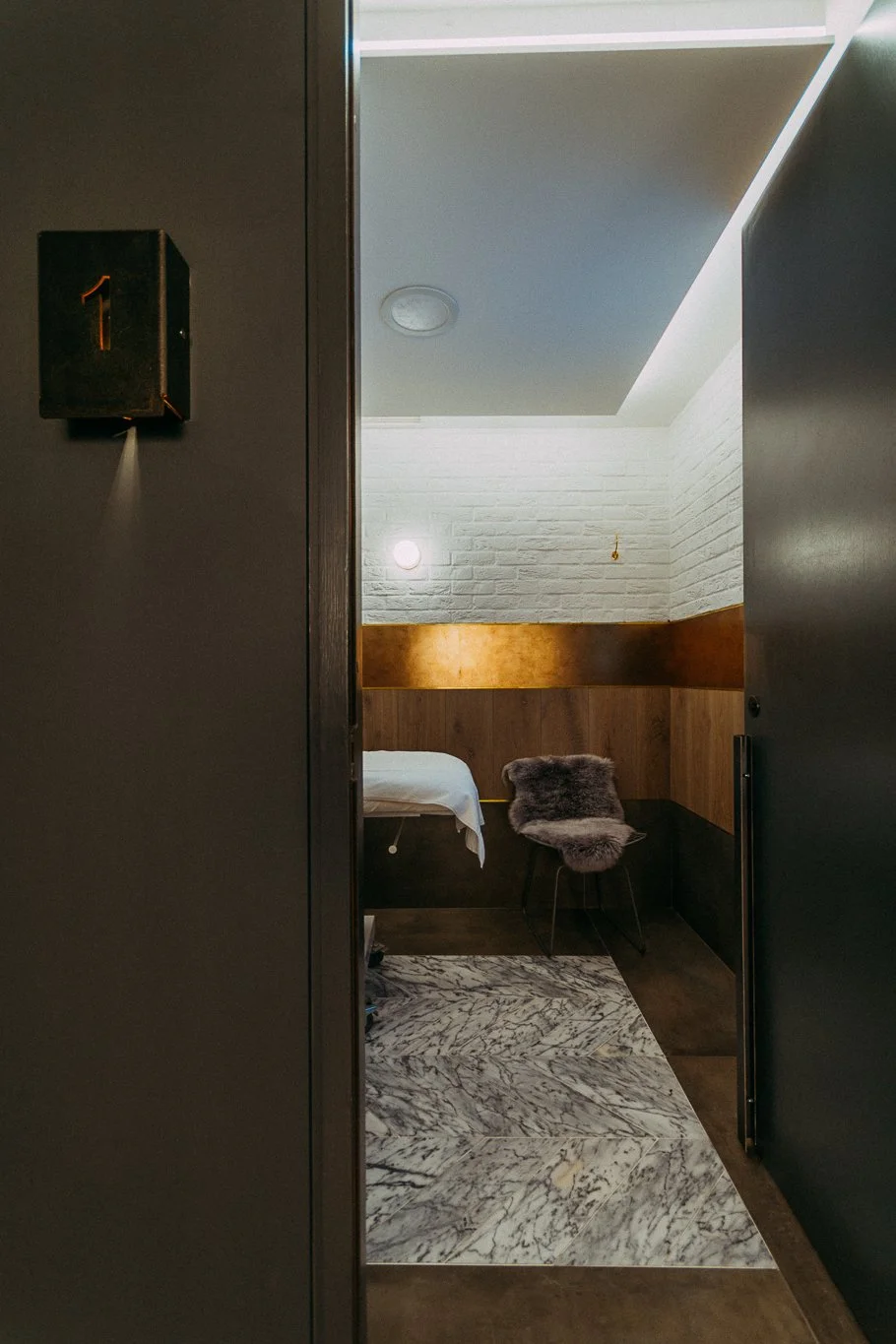 contemporary beauticians treatment room