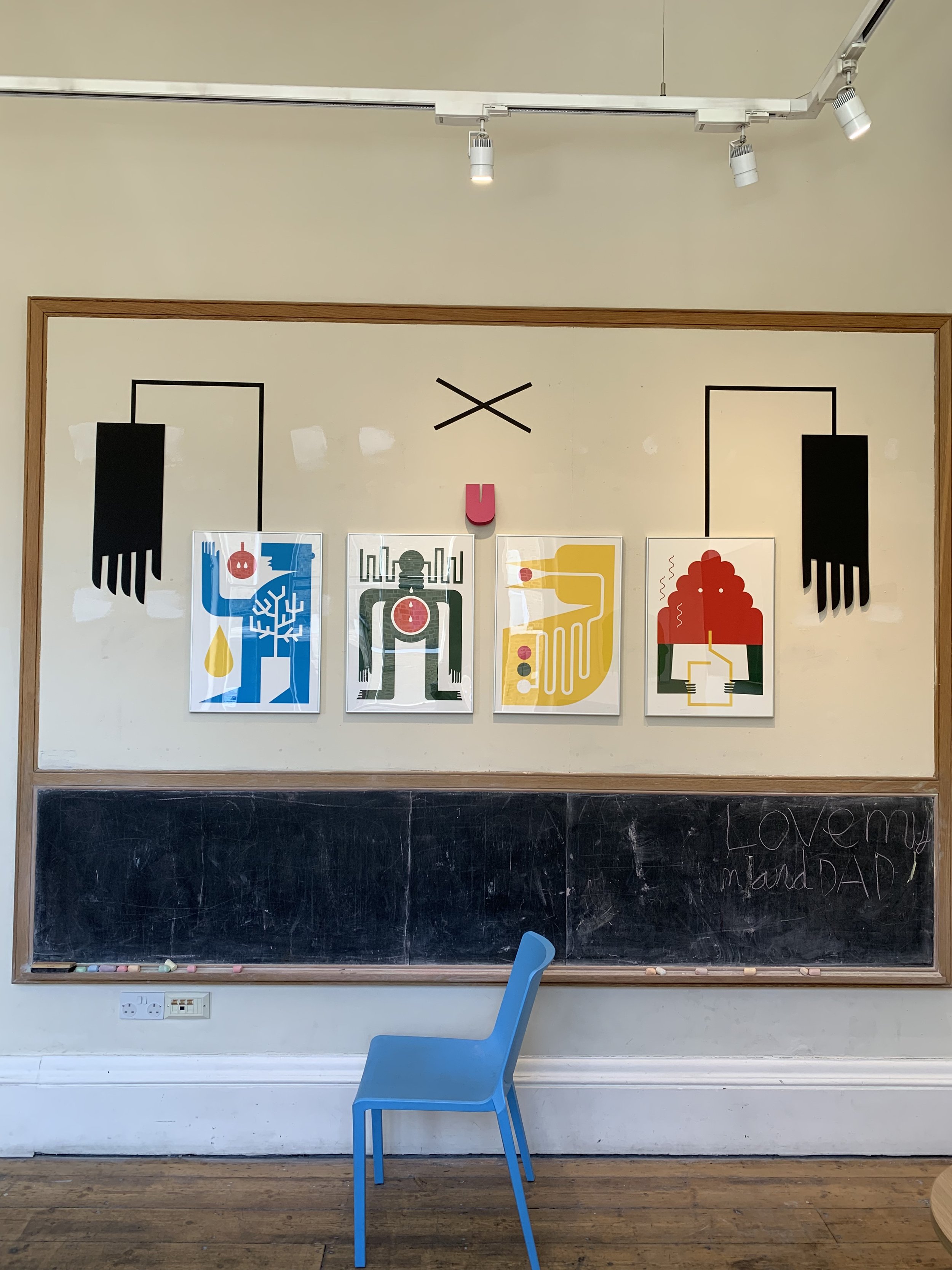‘FIBS & OTHER STORIES’. Exhibition of giclee prints at Half Moon Theatre in London.