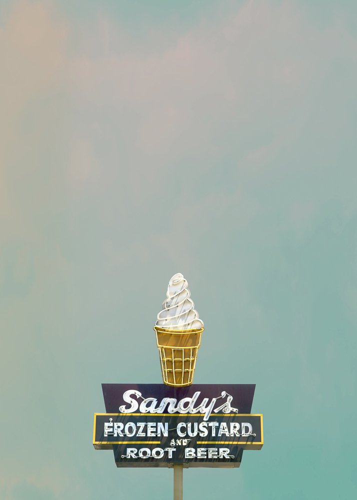 Sandys Ice Cream Austin Texas Art Print