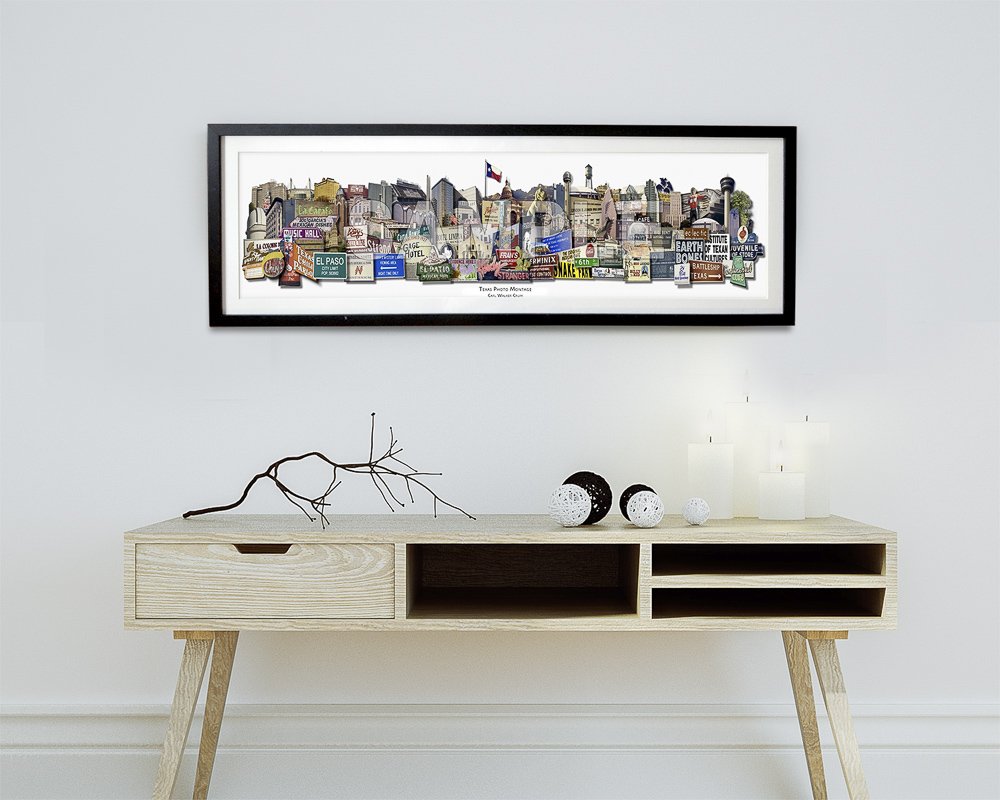 State of Texas Classic Photomontage Art Collage