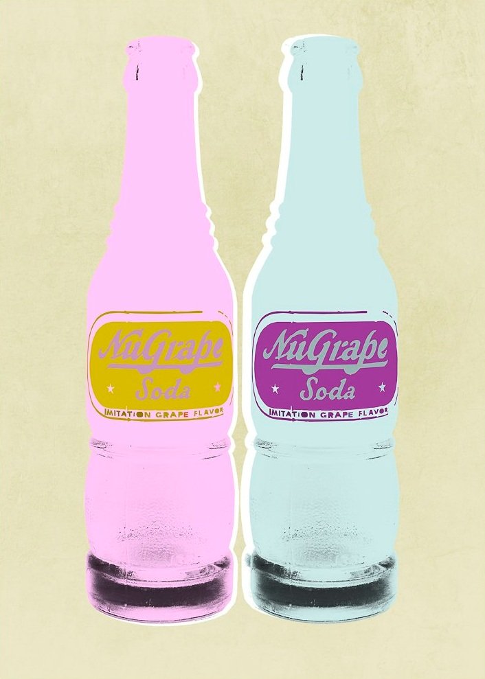 NuGrape Soda Bottles Art Print