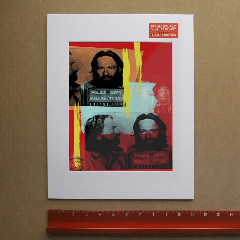 Willie Nelson Mugshot Dallas Texas Art Print