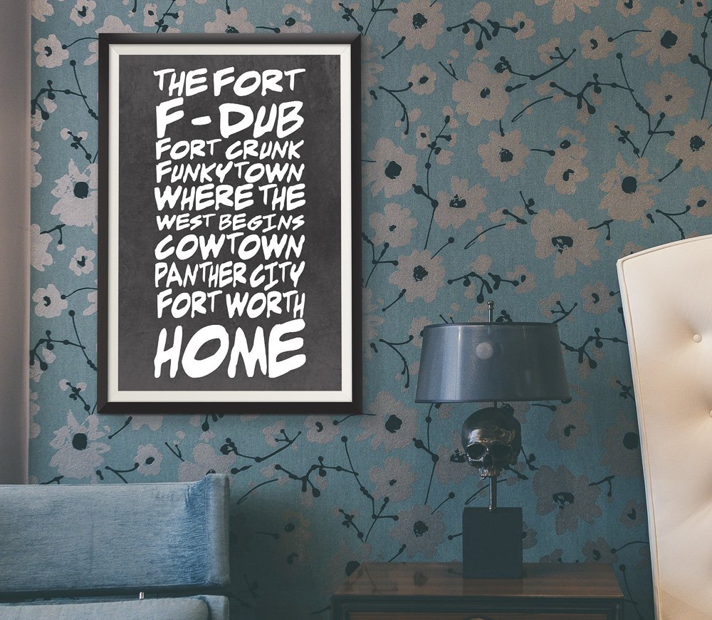 Fort Worth Texas Nicknames Art Print