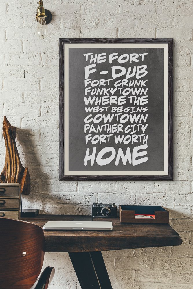 Fort Worth Texas Nicknames Art Print