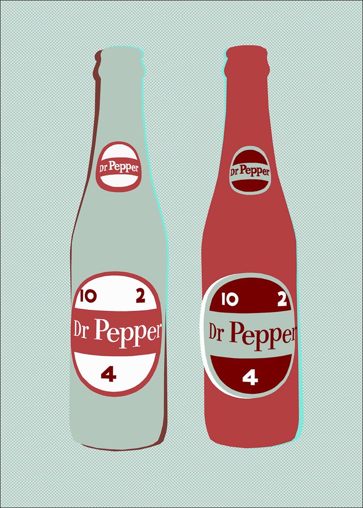 Dr. Pepper Vintage Soda Pop Bottle Art Print
