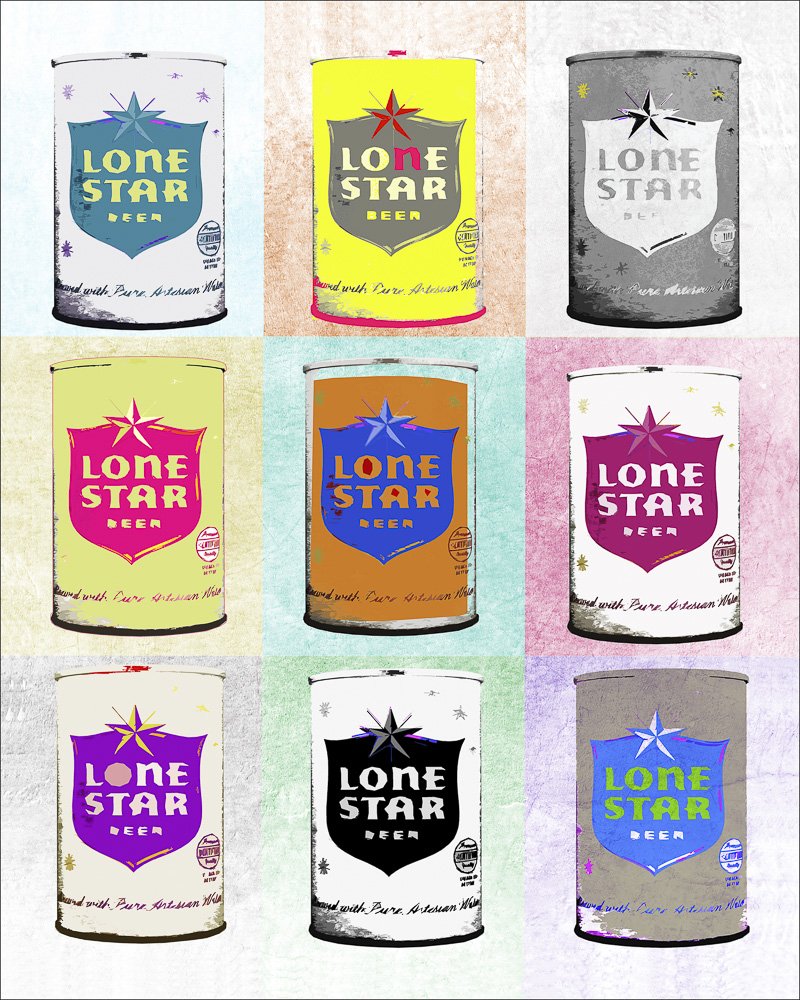Lone Star Beer - Andy Warhol Inspired Art Print