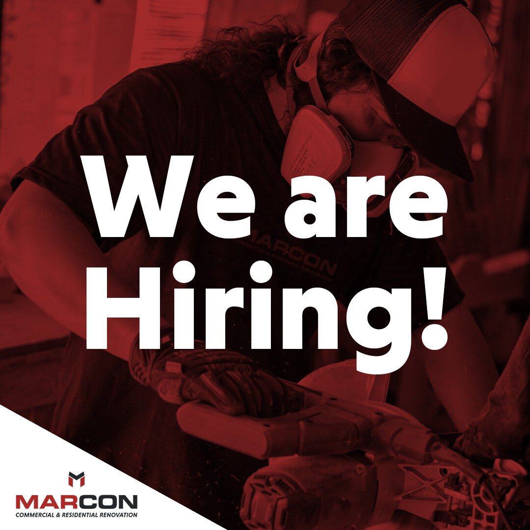 MARCON Renovations is hiring! We're on the lookout for a detail-oriented journeyman carpenter to join our team. If you have experience in the construction industry, a commitment to quality craftsmanship, and a passion for transforming spaces, apply t