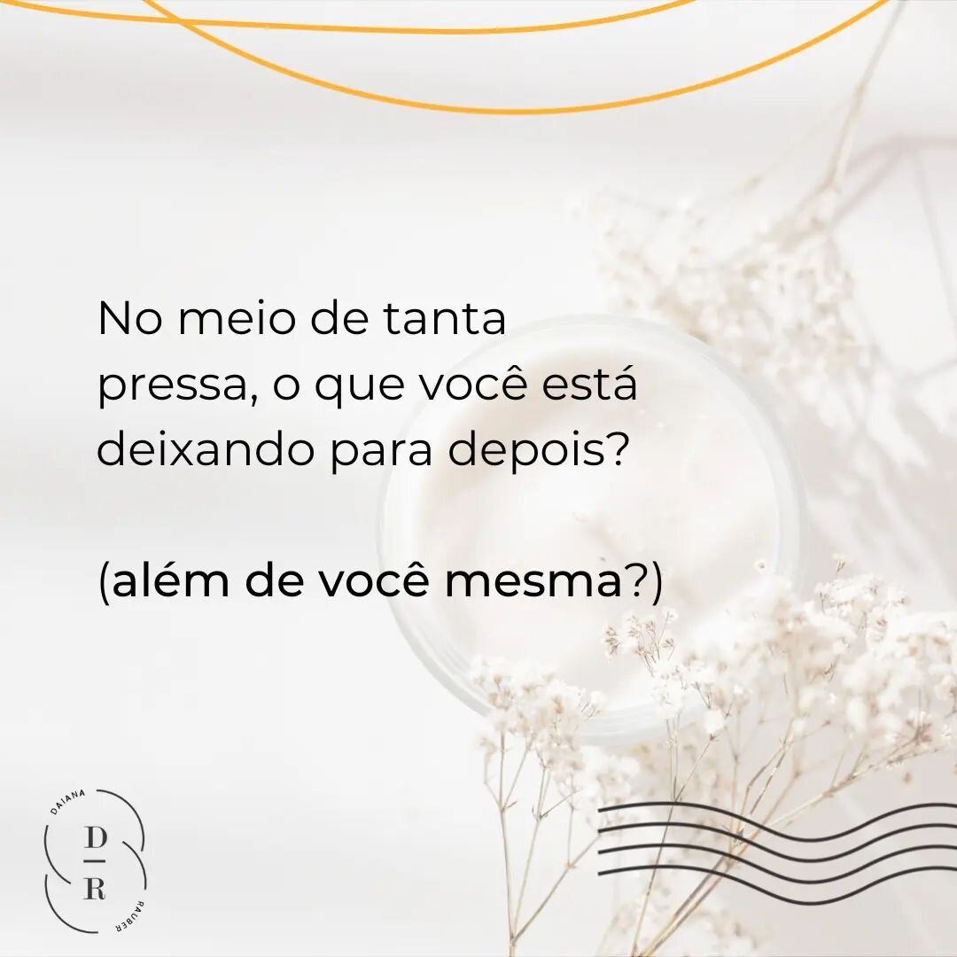 A gente n&atilde;o tem ideia do quanto o ritmo de vida nos afeta.

Quantas vezes vi pessoas com ocupadas demais preenchendo vazios, tentando ignorar o que sentem e absolutamente exaustas de atenderem demandas externas, sem conseguirem se conectar com