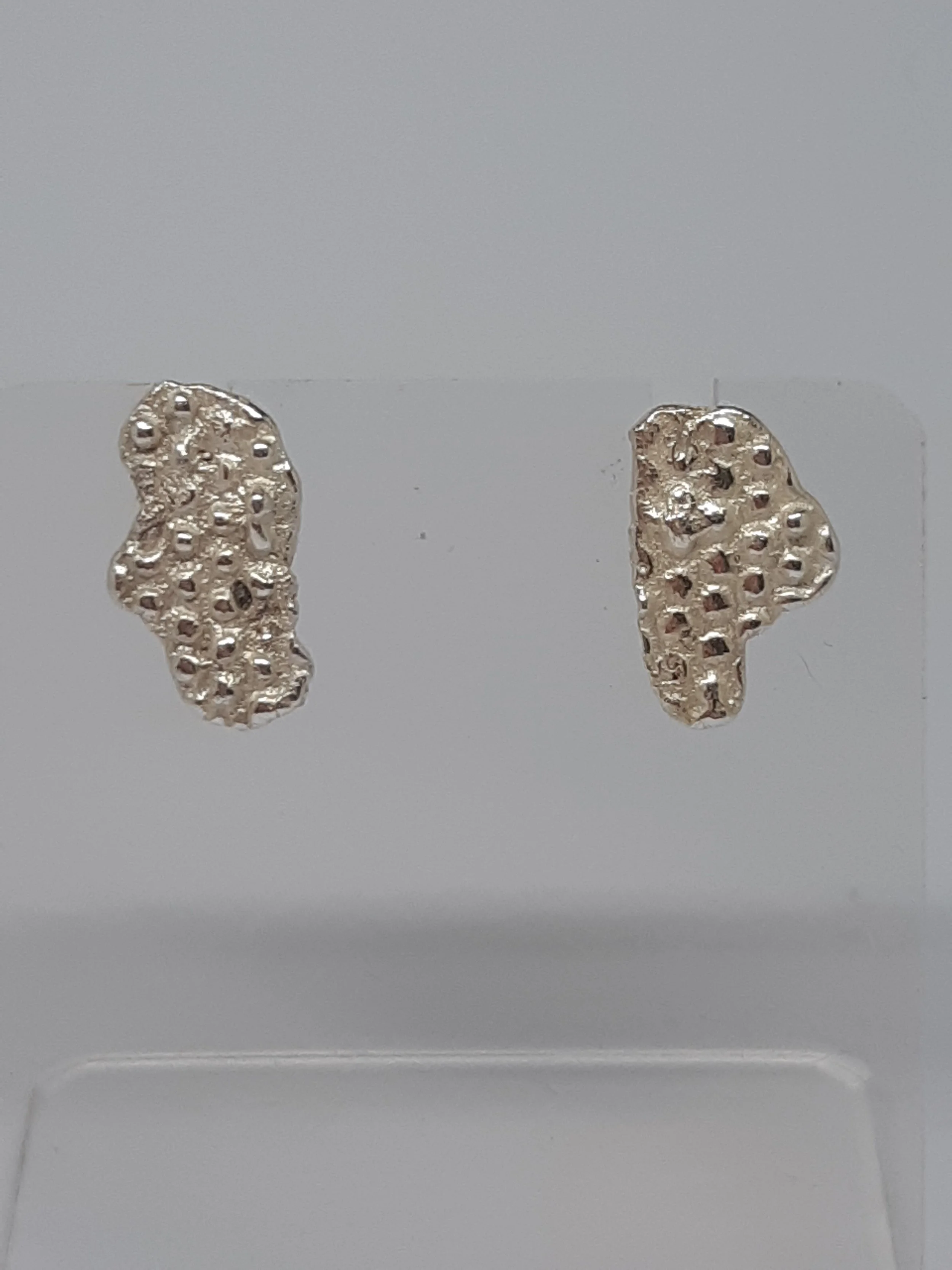 Recycled Silver Texture Studs