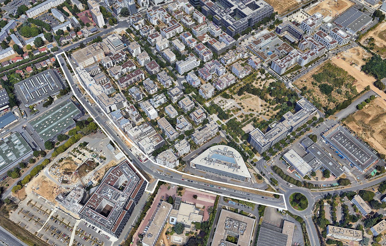 PROJET LAURÉAT : MAÎTRISE D’OEUVRE DES ESPACES PUBLICS DE L’AVENUE ÉMILE BAUDOT À MASSY-ATLANTIS (91) D'ICI LA fait partie de l’équipe lauréate, aux côtés de EGIS mandataire et Atelier coup d'éclat, pour la maîtrise d'œuvre des espaces p
