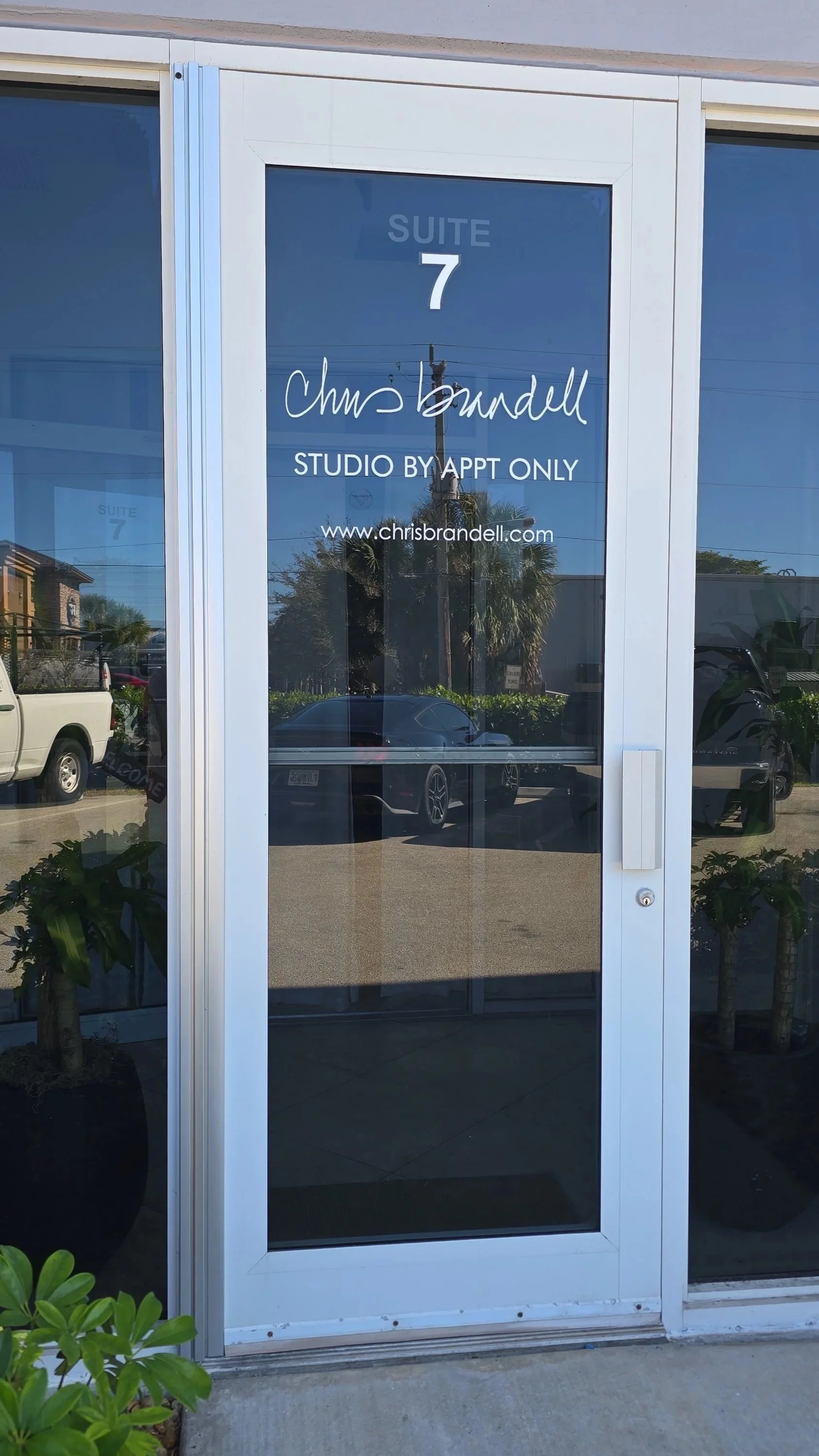 Studio 7 front door where abstract artist Chris Brandell creates artwork
