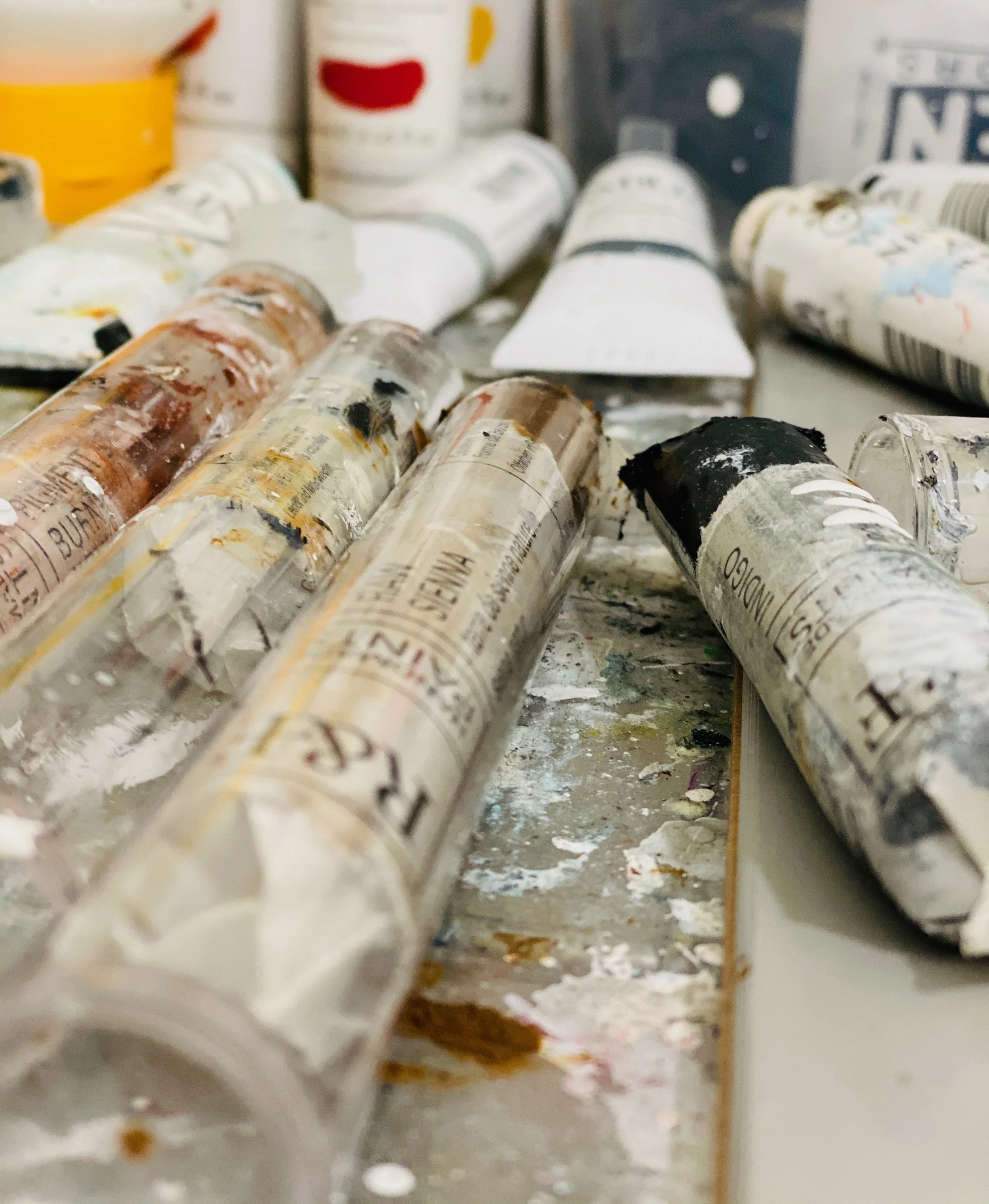 Chris Brandells used RFPaints pigments sticks in the studio