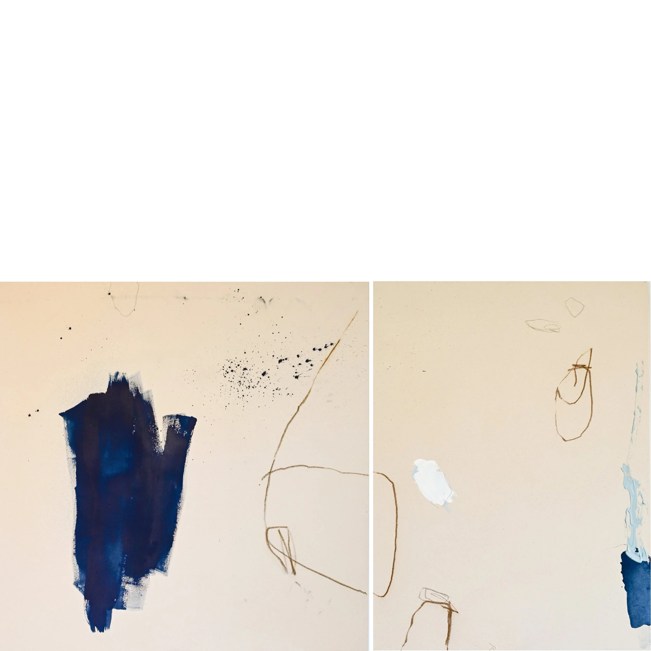 helpless when i'm oceans away | 48"x78" diptych