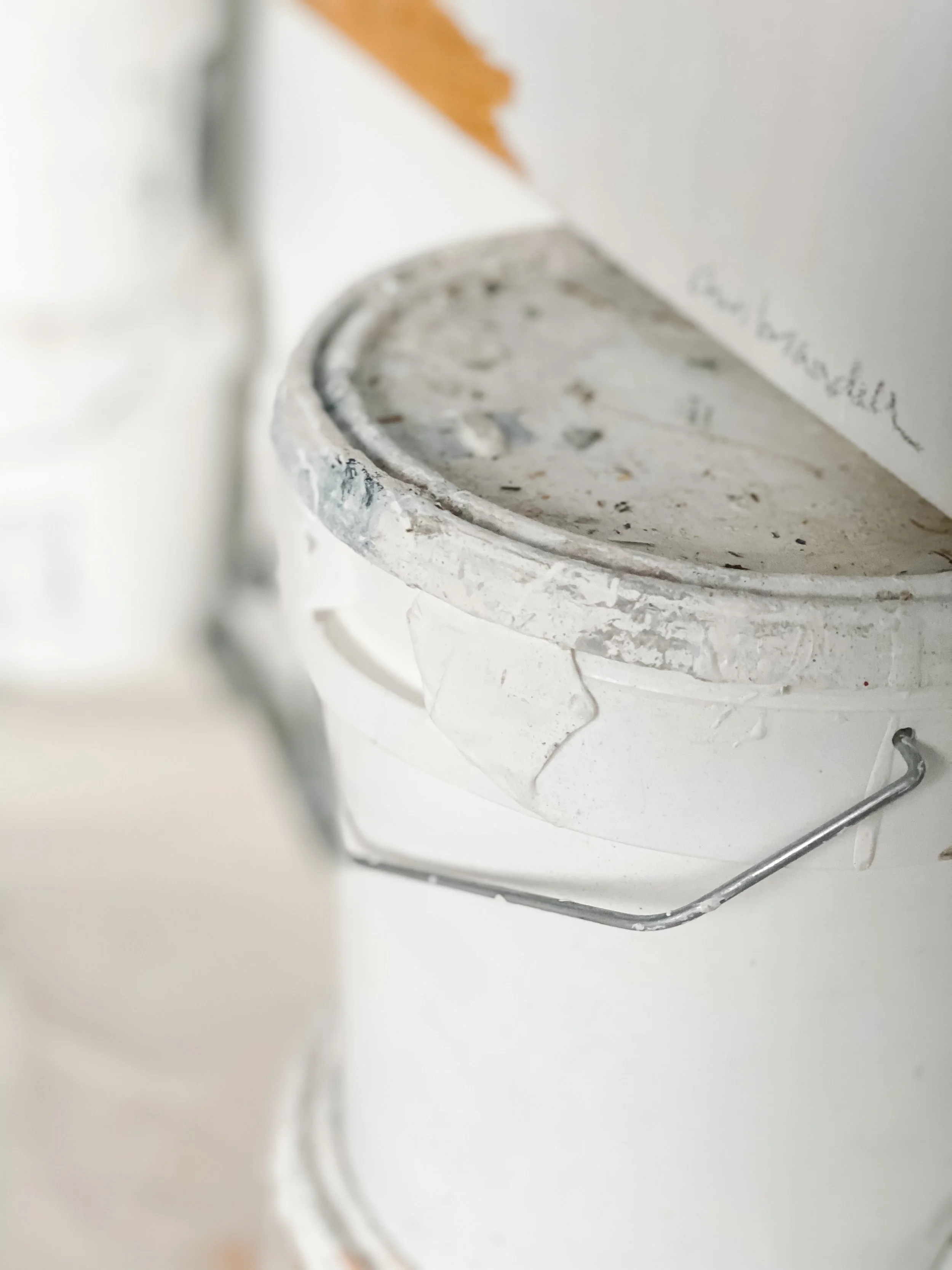 Painting and painting can closeup from Chris Brandell's VA studio