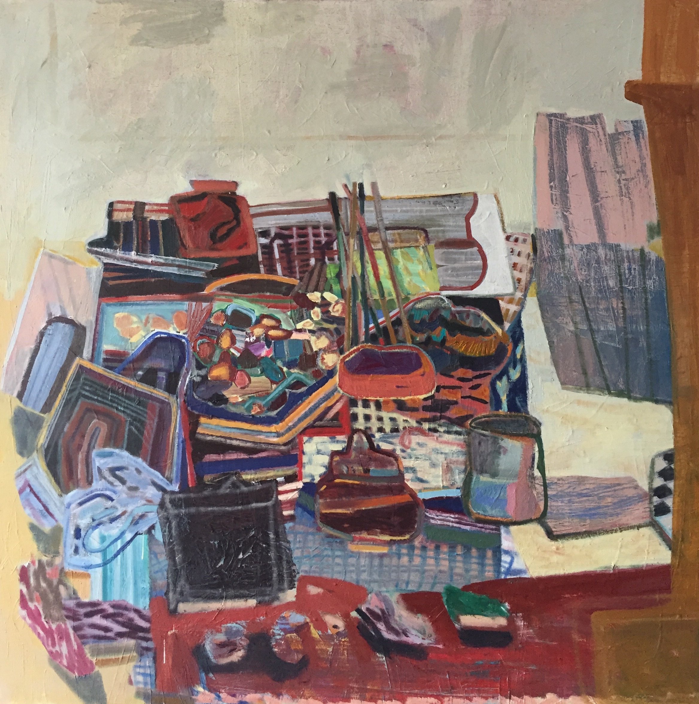 Tipping Arrangements, Oil on Canvas, 2017, 36x36"