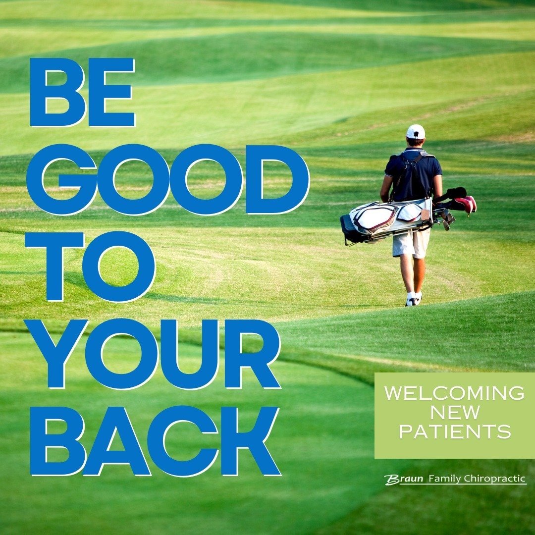 Be good to your back. Your back maintains your posture, it allows you to move and it supports your nervous system.  Take care of your back and it will allow an active lifestyle as you age. 

Braun Family Chiropractic can help you be good to your back