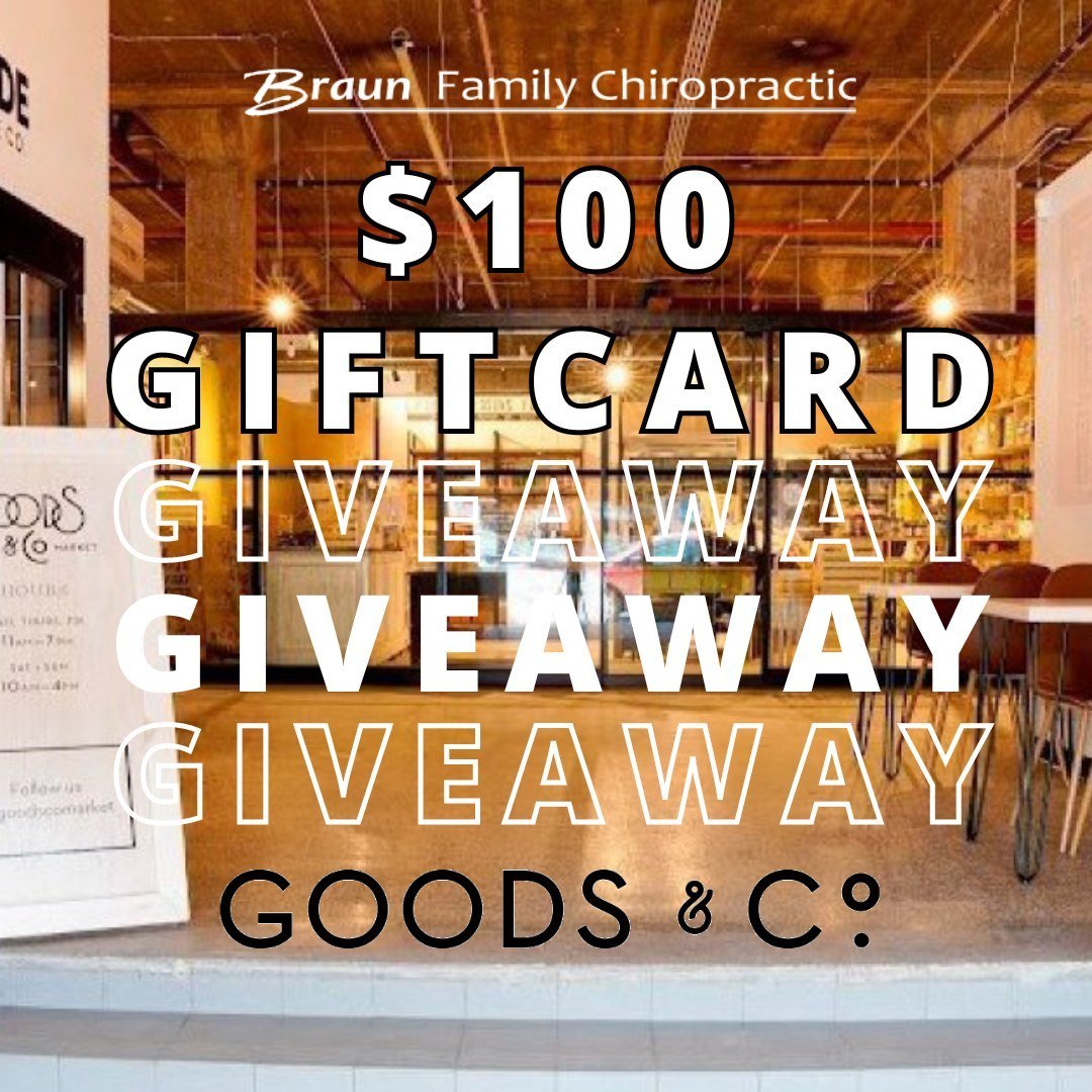 💙 GIVEAWAY ALERT 💙 

To celebrate Mother's Day,  Braun Family Chiropractic is giving away a $100 gift card to @goodscomarket. Experience unexpected creative events and enjoy gourmet shopping and dining experiences in an iconic art-deco setting. 

T