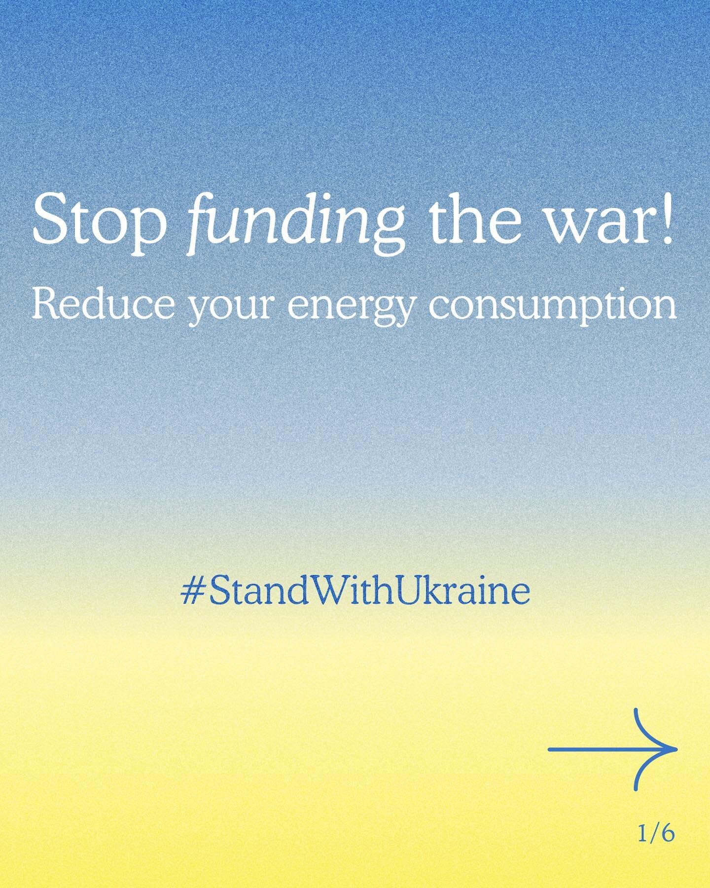 The collective @saveenergy4ukraine crunched some pretty impressive numbers about the impact our energy consumption can have on the current war. I was happy to help them put together these slides, please share to spread awareness about this super prac