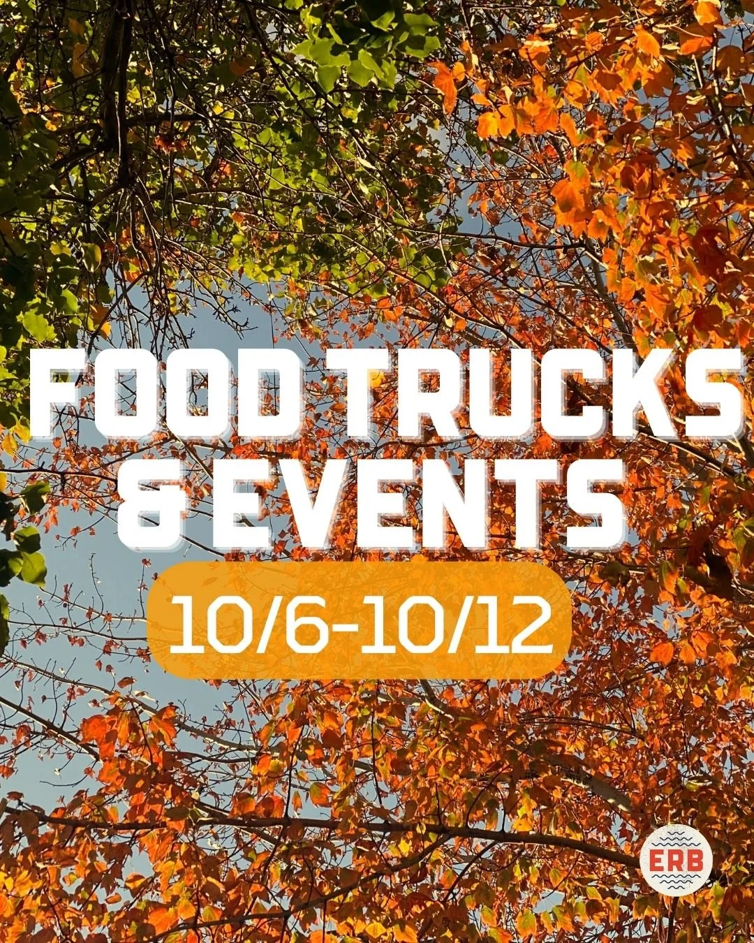 The leaves are falling and FALL FEST is calling! We have a huge weekend planned for y'all at the Taproom. This Sunday, Oct 12th marks our second annual Fall Fest at #ERB and we are thrilled to have some awesome vendors and food trucks here throughout
