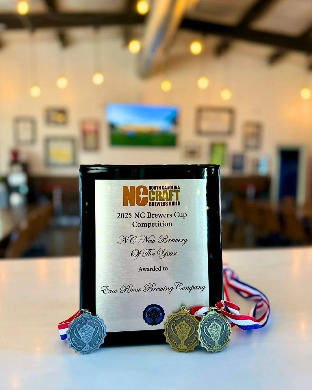 We want to send a heartfelt thank you to the @ncbrewersguild for an amazing NC Craft Brewers Conference.

We are so honored &amp; excited to announce that Eno River Brewing has been named the&nbsp;✨2025 North Carolina&nbsp;New Brewery of the Year✨

T