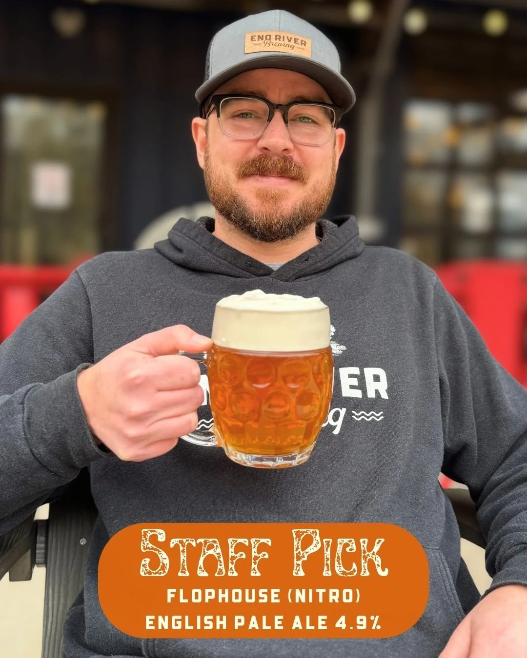 Another month, another highlight of what your #ERB bartenders are drinking post shift or on their days off! 👍🏼 Hunter has a deep love for our nitro beers so once we debuted this collab with @brasscollarbrewingco, he's been hooked ever since! Check 