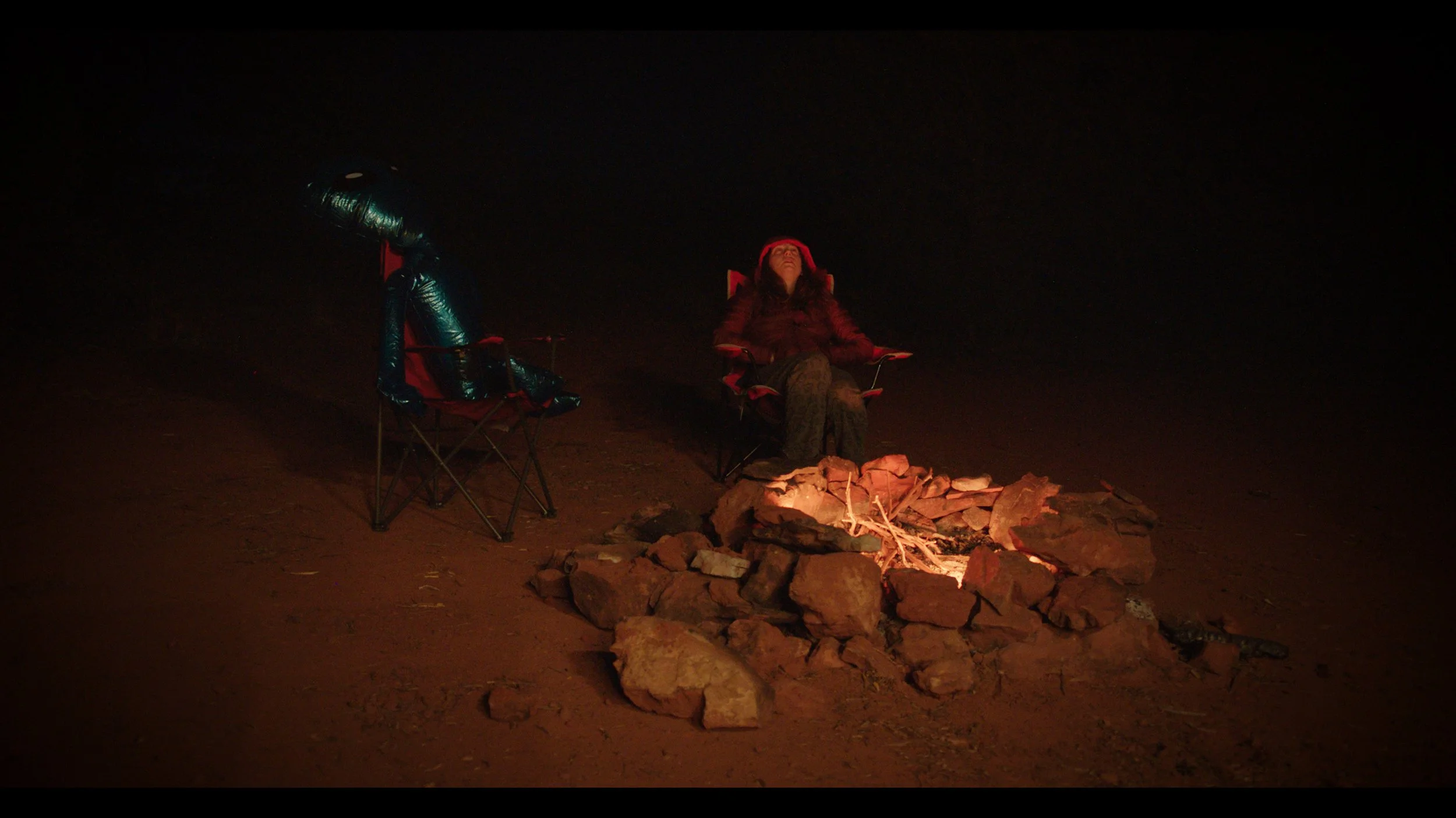 After many attempts, Ash lights a fire