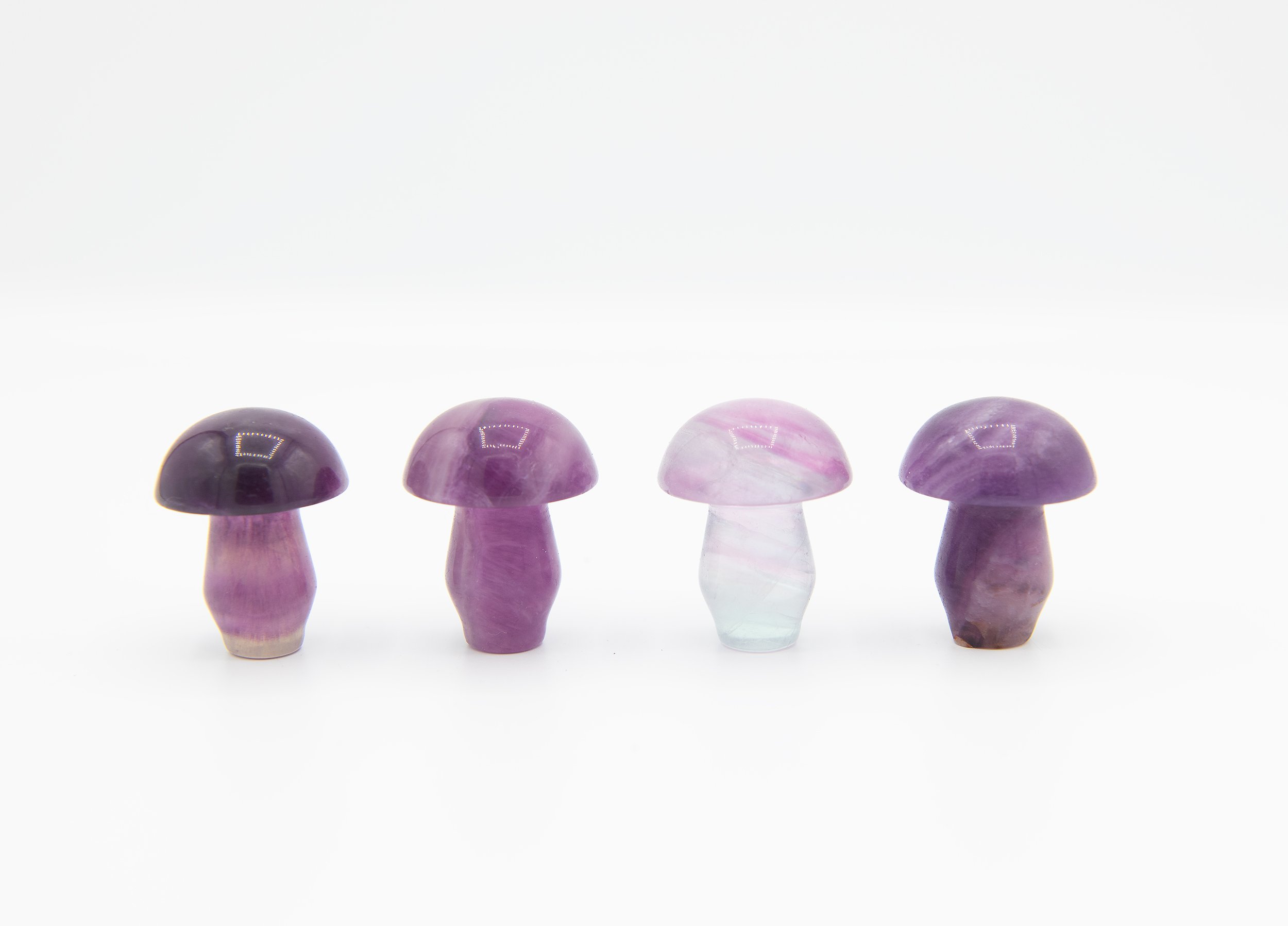Magenta Fluorite Mushrooms