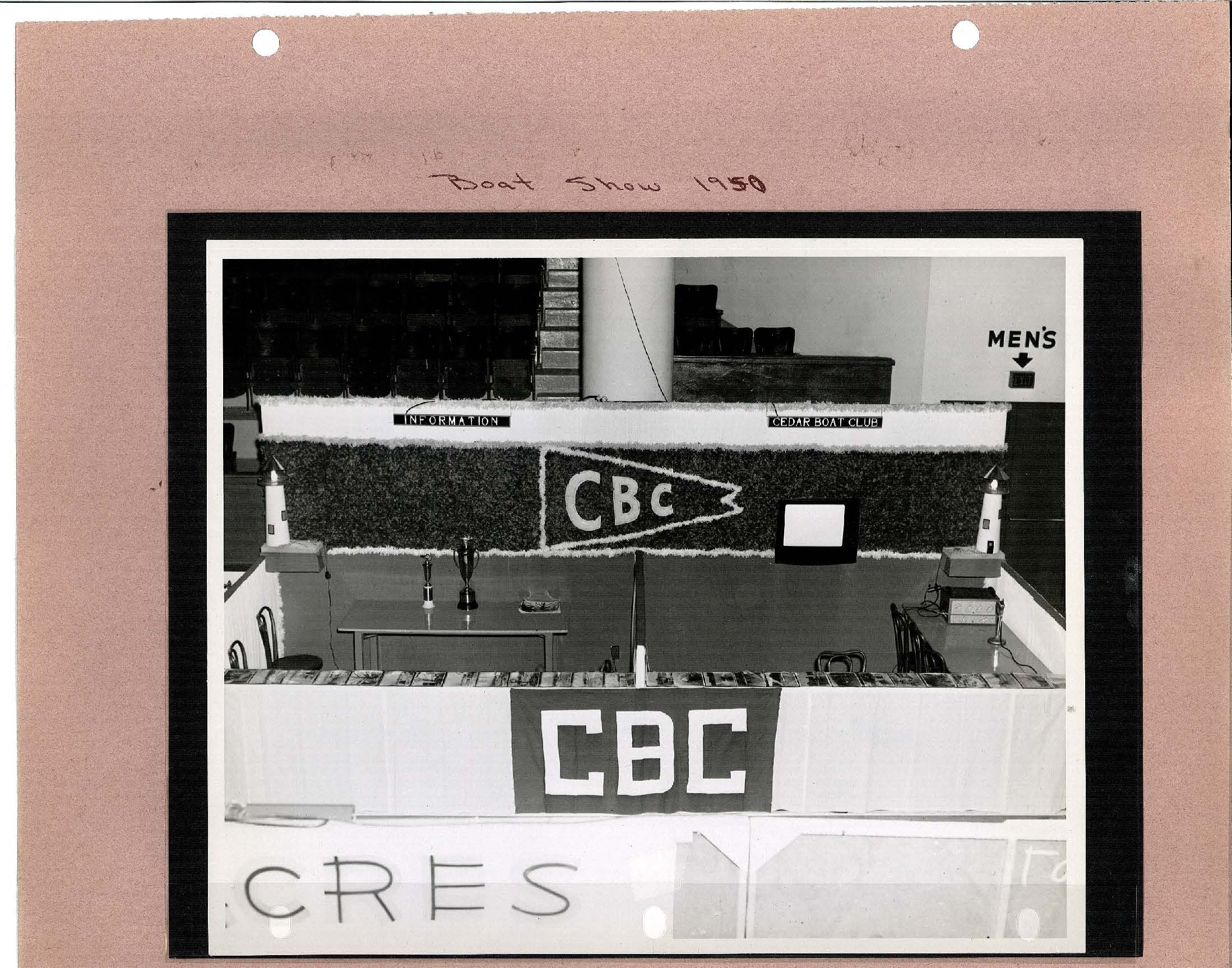 Photo of CBC booth at Boat show 1950