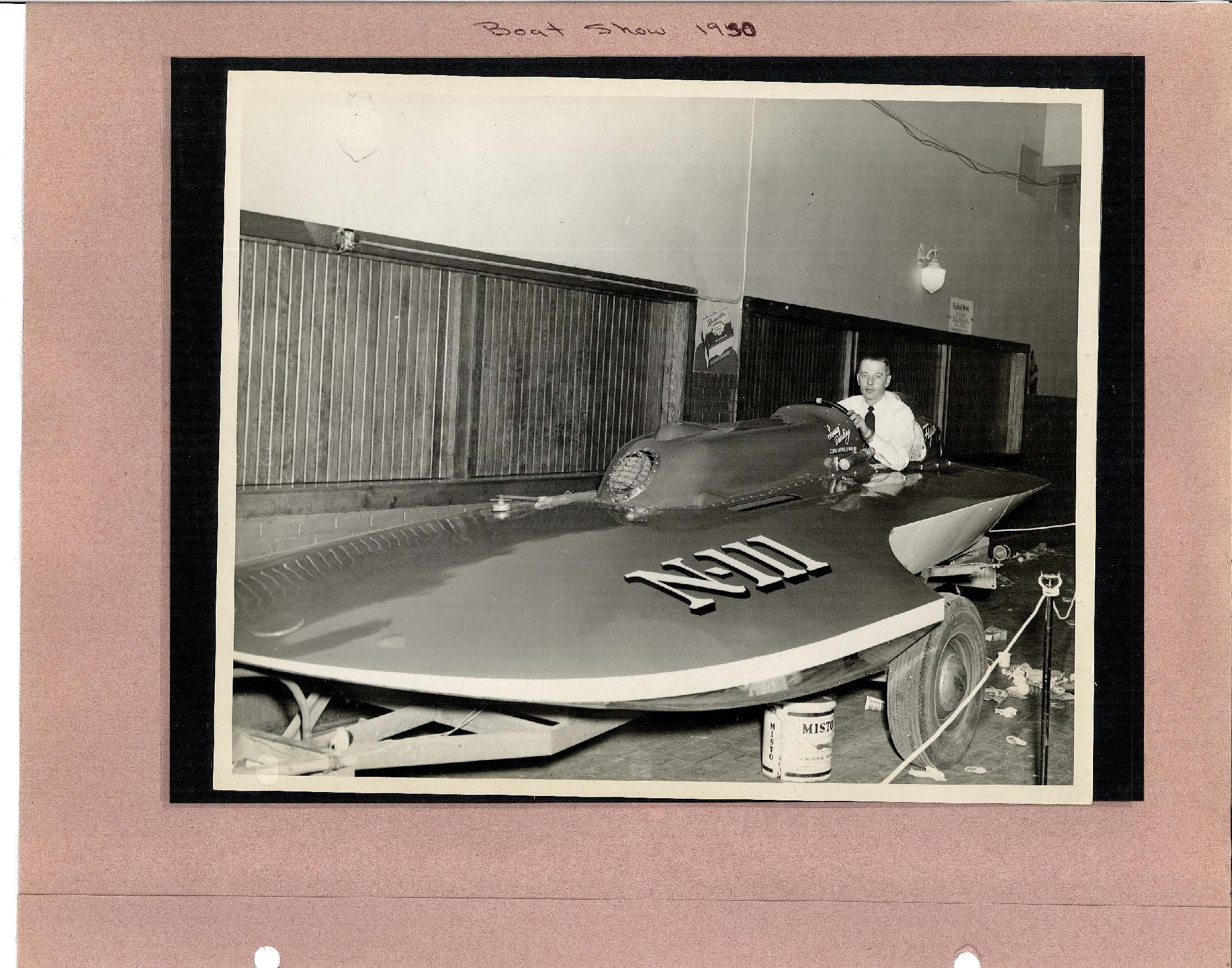 Photo taken at Boat show 1950 of small boat