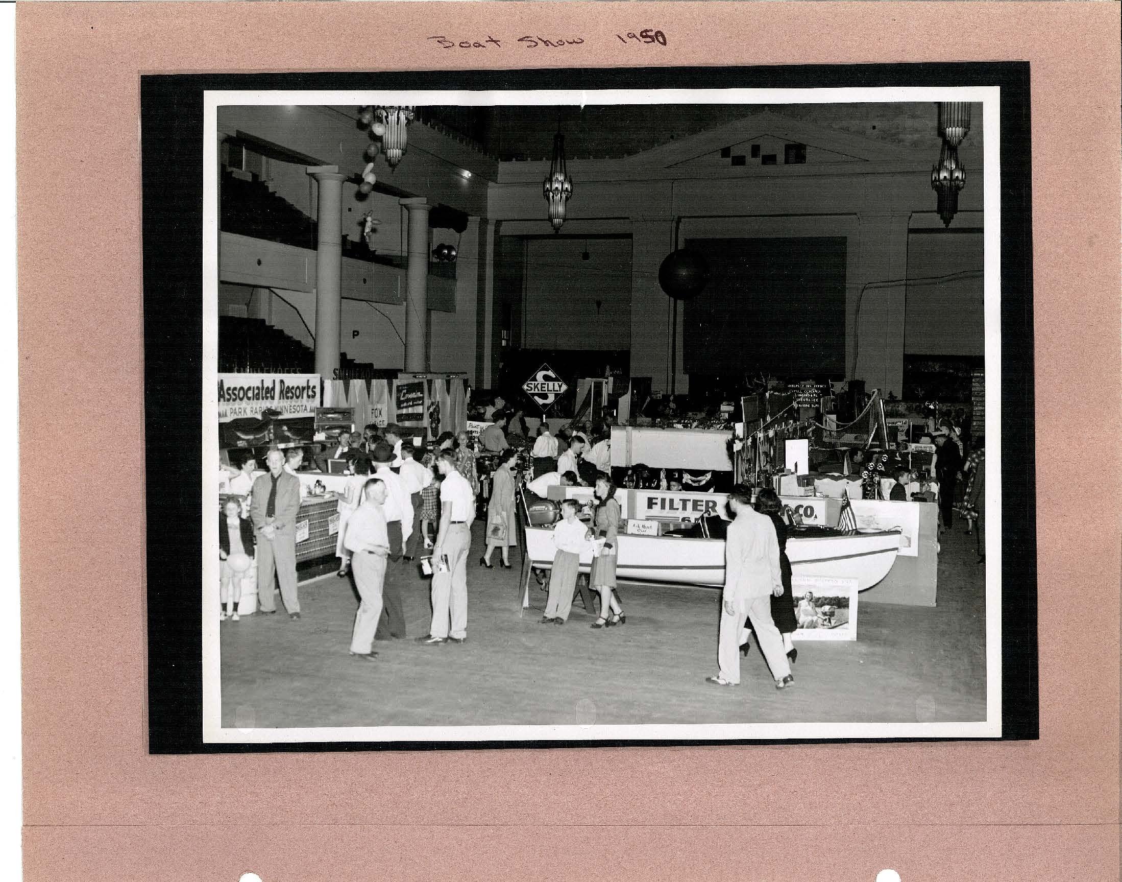 Photo taken at Boat show 1950 of people at show