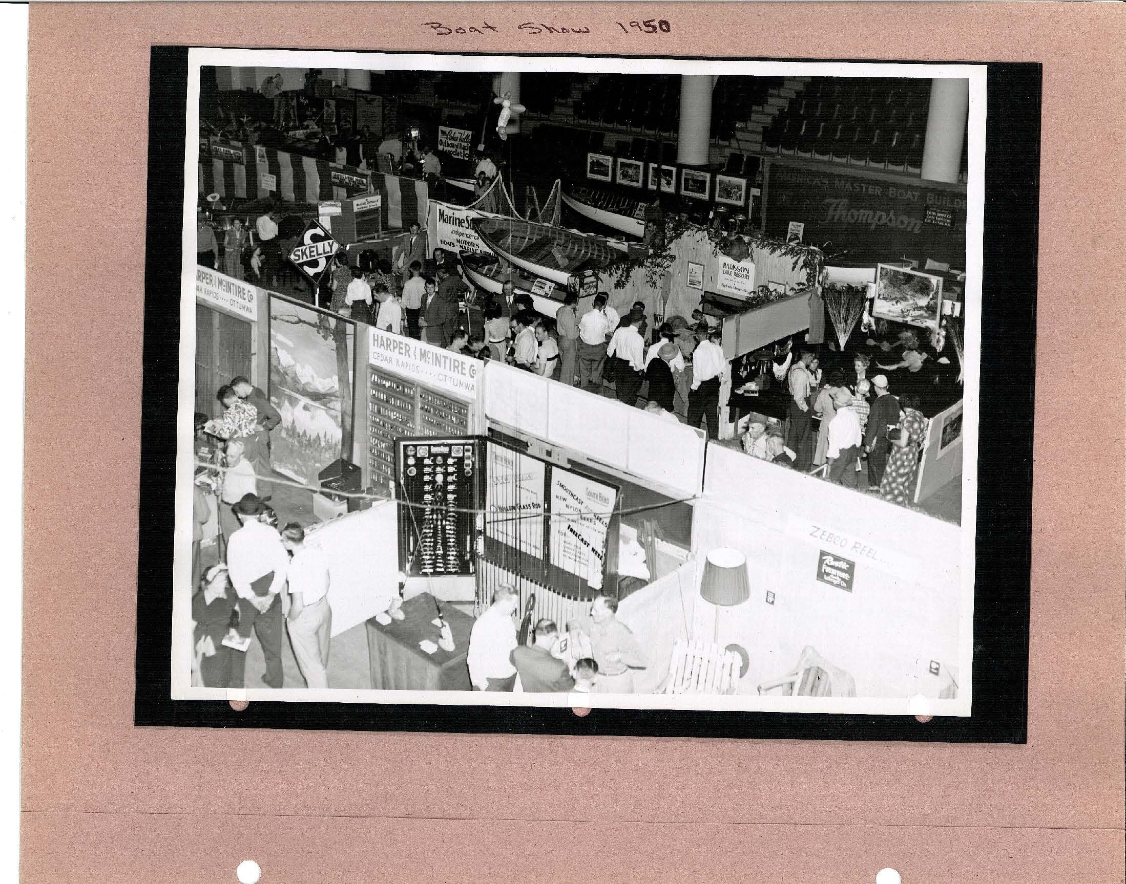 Photo taken at Boat show 1950 of people at show