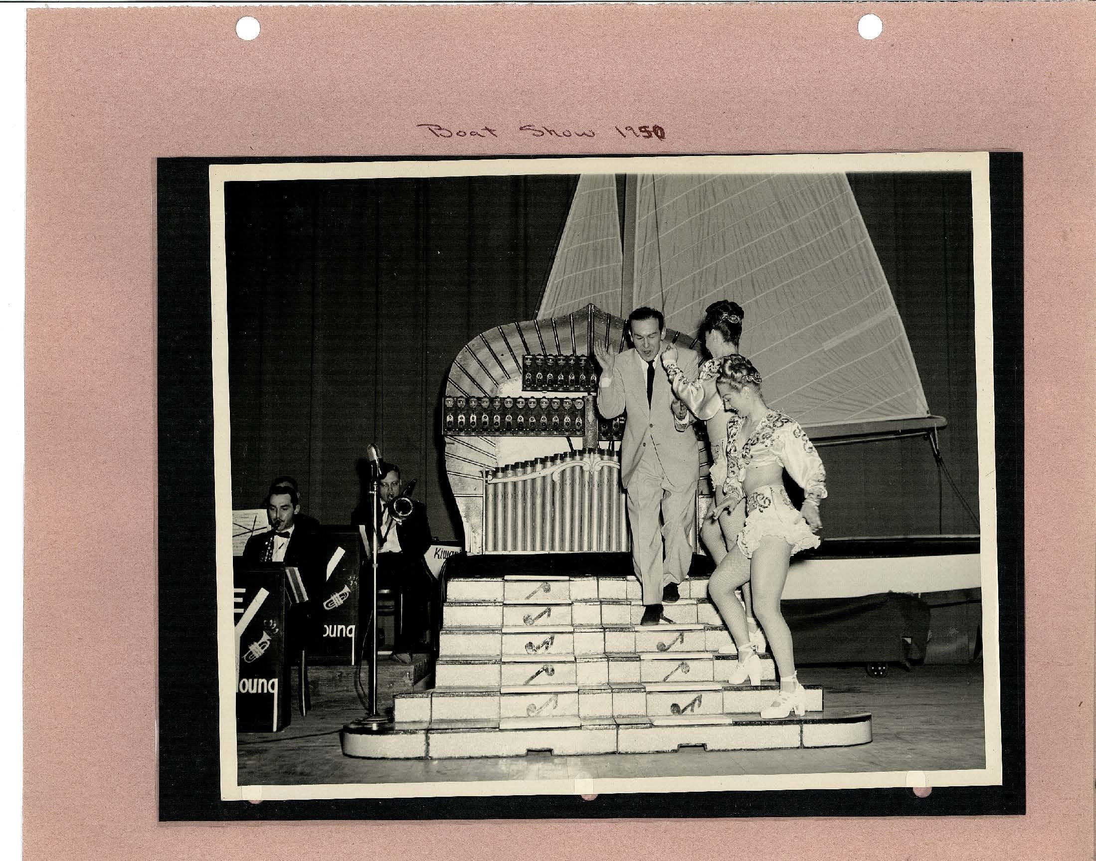 Photo taken at Boat show 1950 of stage performance