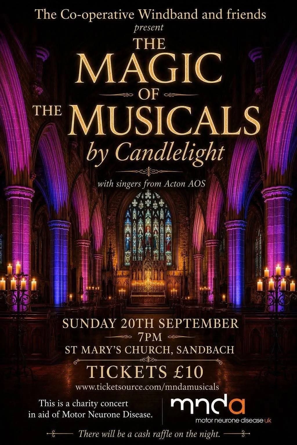 Candlelight inside St Mary's church