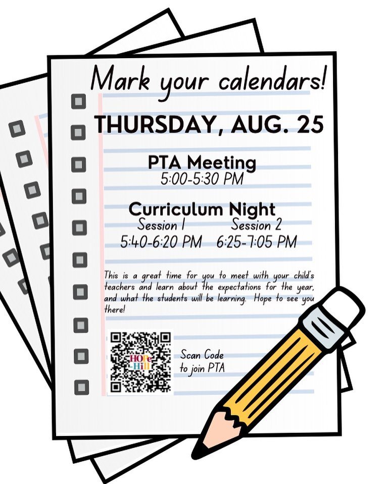 See you this Thursday, Hope-Hill parents!