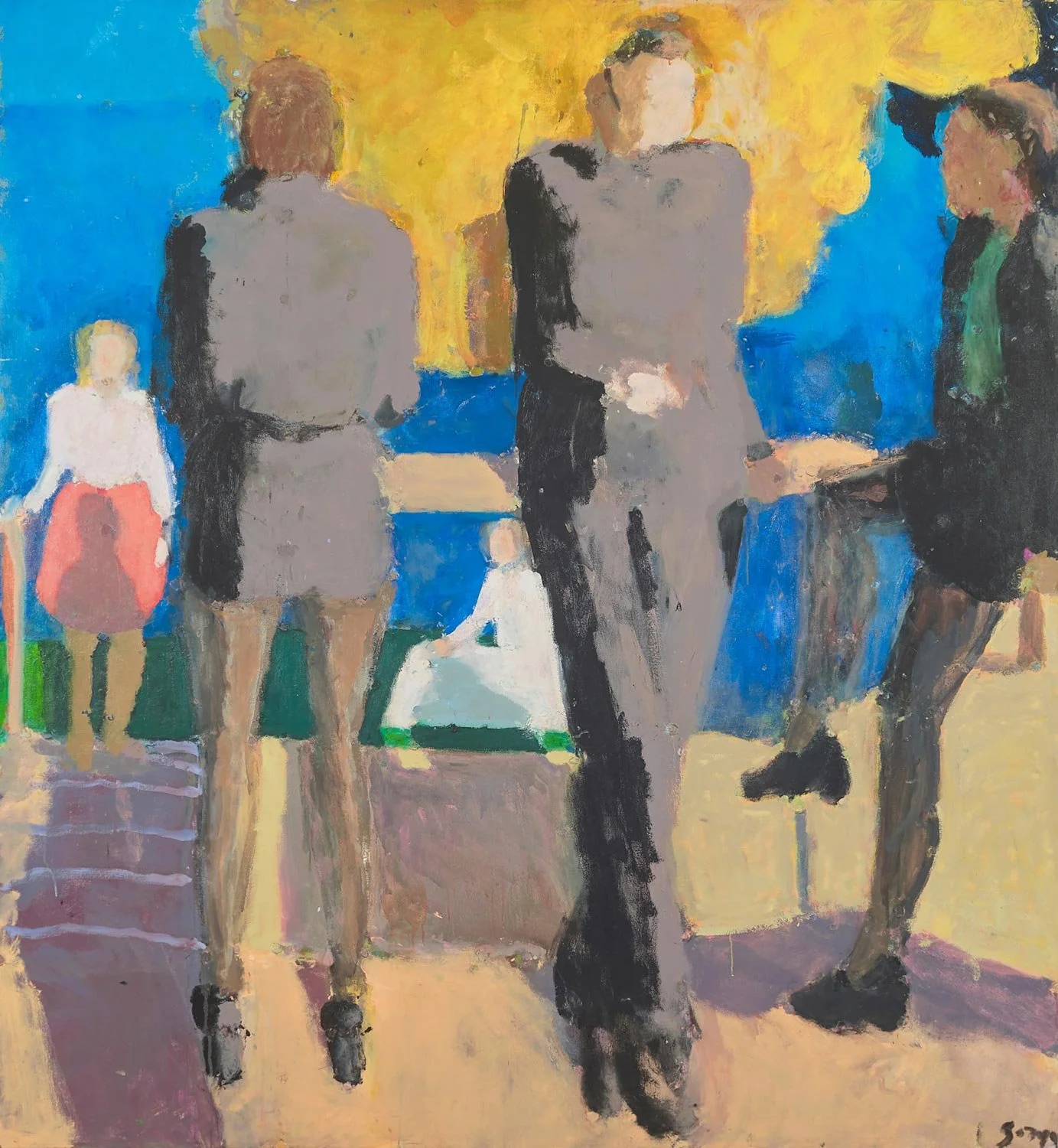 Sargy Mann, Figures by a River, 2014-2015