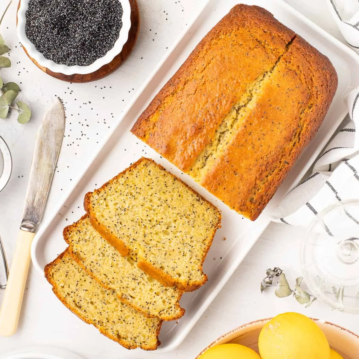 Lemon Poppy Seed Pound Cake - Slice (Individually Wrapped)