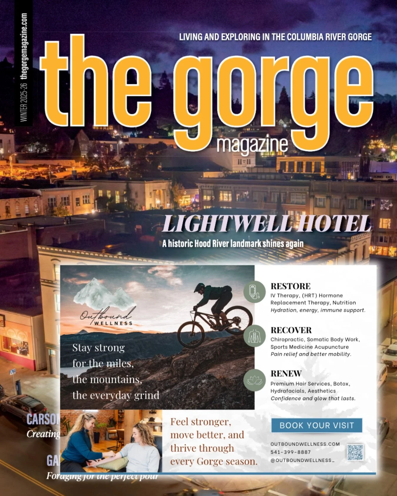 Winter Gorge Magazine is out. Outbound is in it. See if you can spot us in the wild.