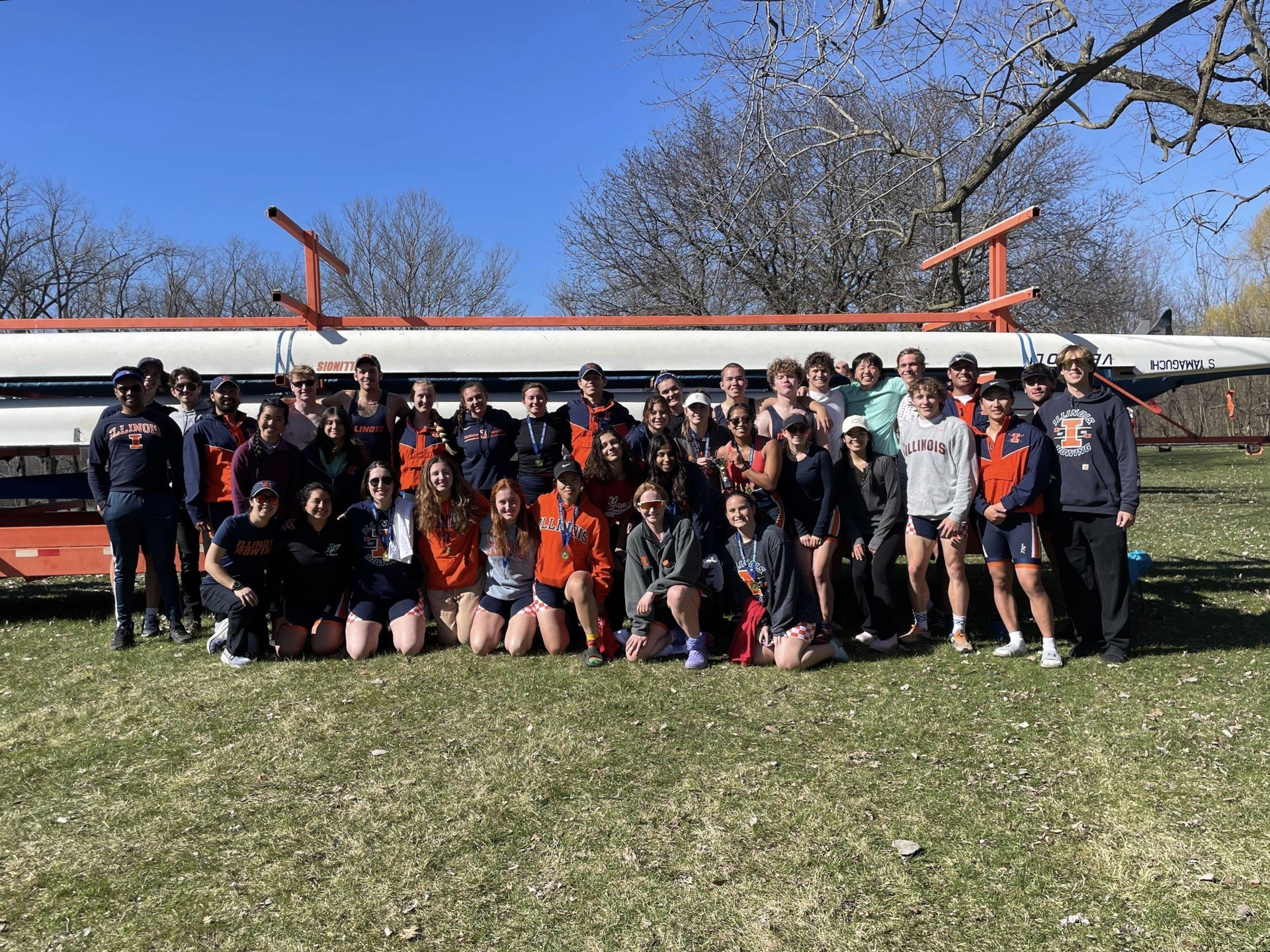 This past weekend, we headed up to Grand Rapids, Michigan to compete in our first regatta of the spring season! We had two boats place first 🥇in their grand finals: the novice women's eight and the varsity women's 2X. It was great to be back in a ra