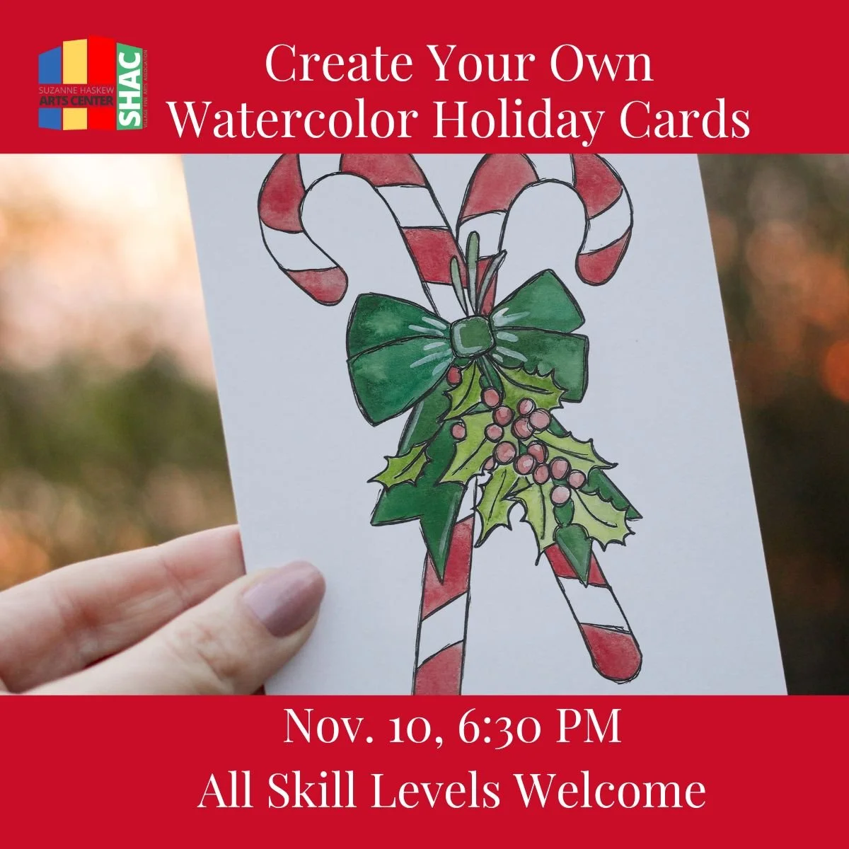 Holiday Greeting Cards Watercolor Workshop
