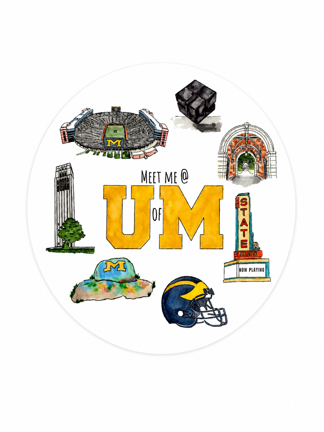 Meet me @ U of M Sticker