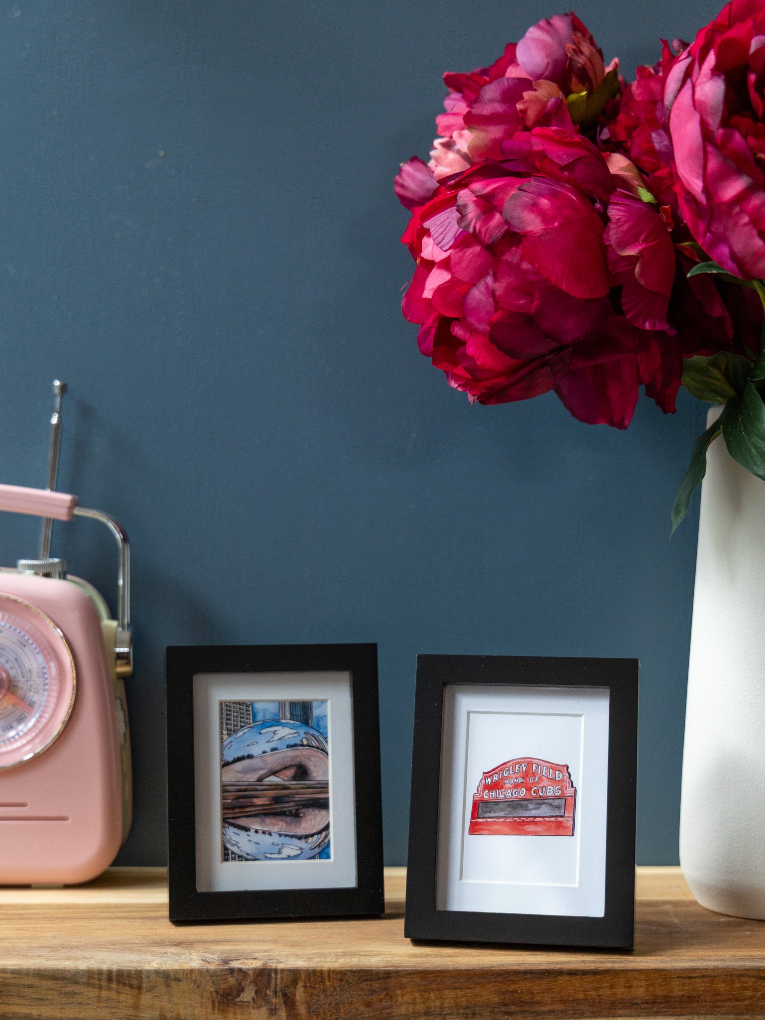 Abigail Leigh Designs Tiny Frame Wrigley Field and Reflecting Bean - Chicago.jpg