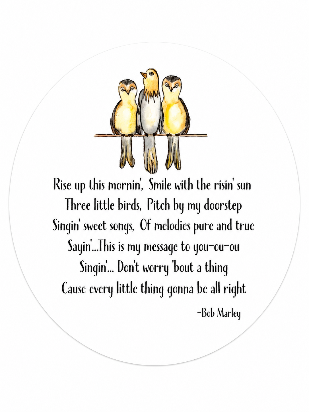 3 Birds Sticker