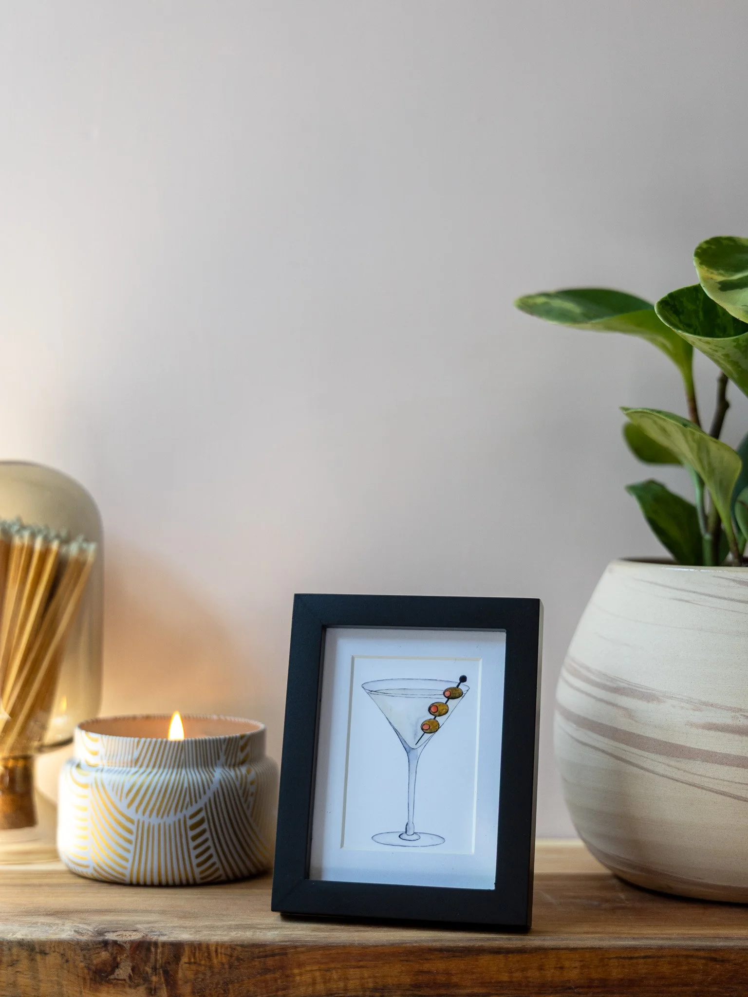 Tiny Frame Dirty Martini