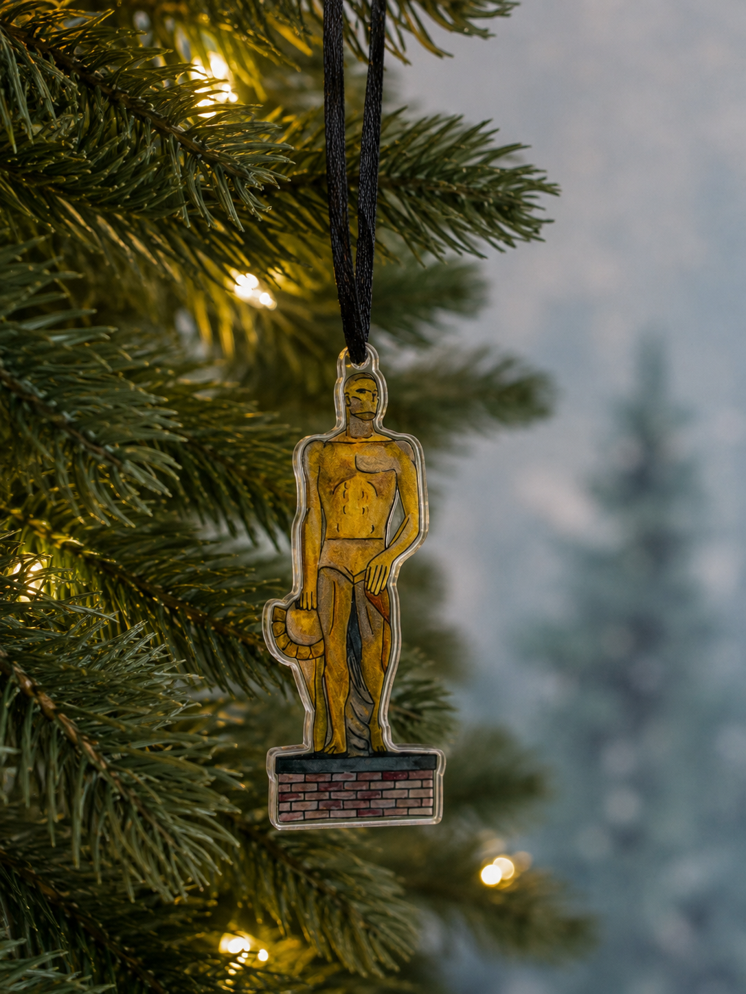 Abigail Leigh Designs MSU Sparty Statue Ornament 1.png